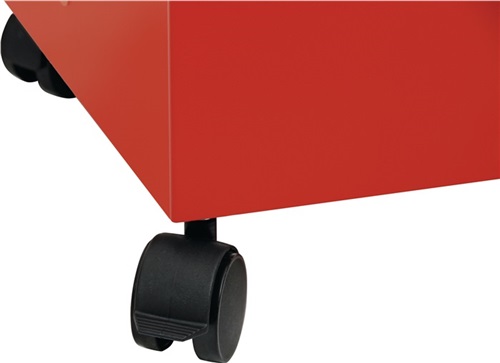 STUMPF Wertstoffsammler 45l H710xB330xT310mm feuerrot fahrbar