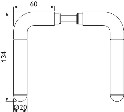 HERMAT Türdrückerpaar CLUB 1110, Edelstahl