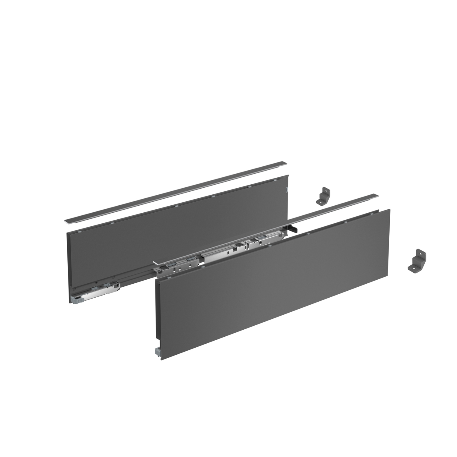 HETTICH AvanTech YOU Set Zarge, Höhe 139 mm x NL 270 mm, anthrazit, links und rechts, 9353430
