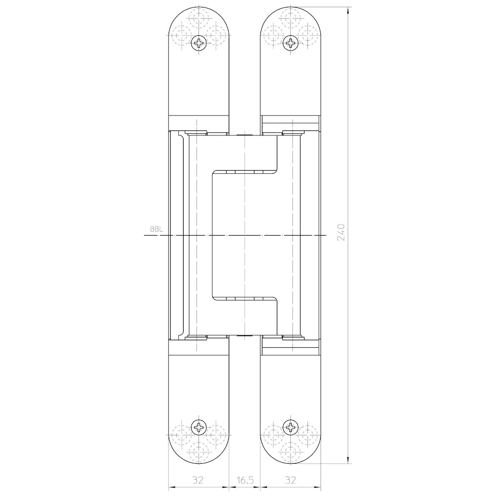 SIMONSWERK Verdecktliegendes Türband TECTUS® TE 640 3D