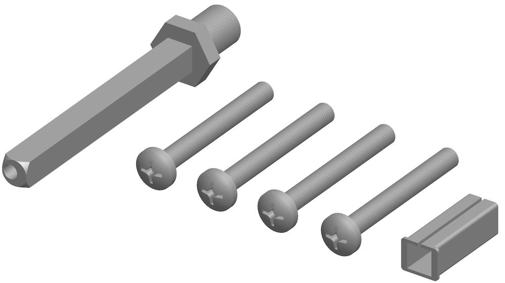 HERMAT Befestigungsset Schutz-Wechselgarnitur 4091.ROS, VK 8 mm, mit Hülse 8/10