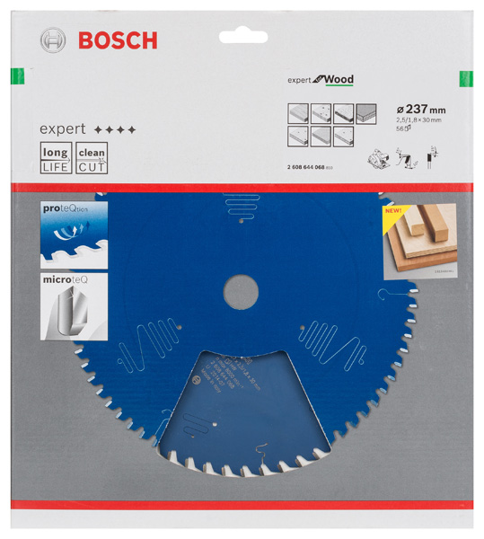 BOSCH Kreissägeblatt Expert for Wood, 237 x 30 x 2,5 mm, 56