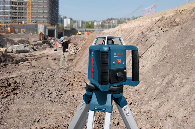 BOSCH Rotationslaser GRL 400 H, mit LR 1, Baustativ BT 170 HD und Messstab GR 240