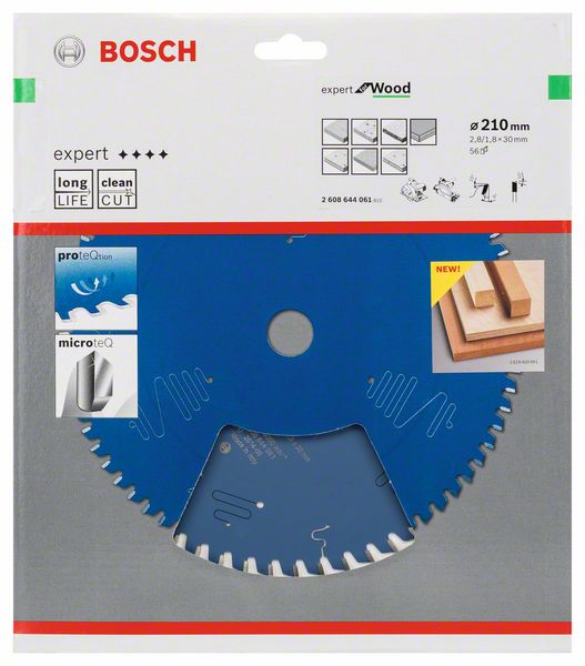 BOSCH Kreissägeblatt Expert for Wood, 210 x 30 x 2,8 mm, 56