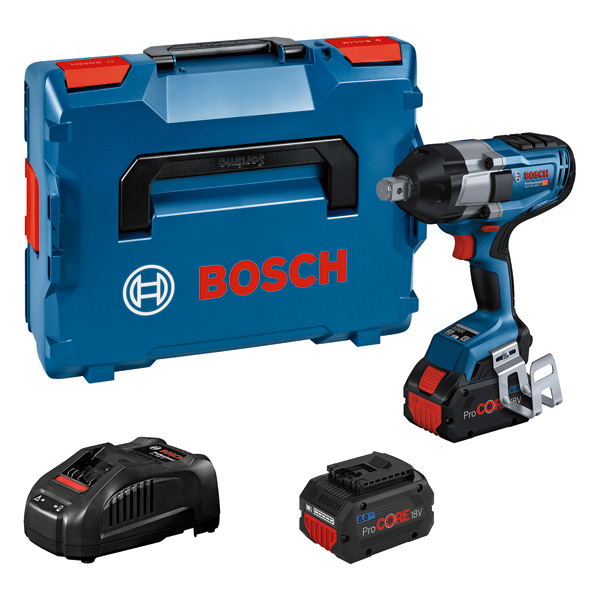 BOSCH Akku-Drehschlagschrauber GDS 18V-1050 H mit 2x Akku, Schnellladegerät, L-BOXX