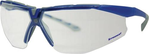 PROMAT Schutzbrille Daylight Flex EN 166 Bügel grau/dunkelblau,Scheibe klar PC PROMAT