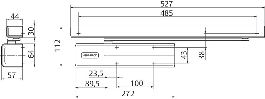 effeff Gleitschiene DCG-10-21N, Aluminium