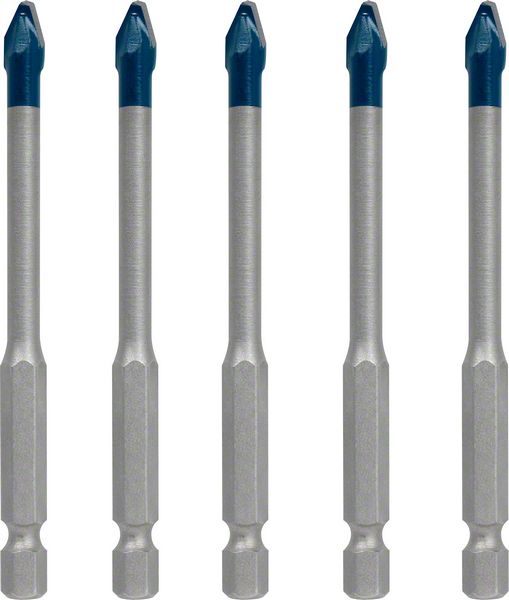 BOSCH EXPERT HEX-9 HardCeramic Dachziegel-Bohrer-Set, 6 mm, 5-tlg.. Für Dreh- und Schlagbohrer