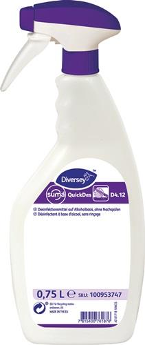 DIVERSEY Sprühdesinfektionsmittel QuickDes 4.12 f.Oberflächen 750 ml Sprühflasche SUMA