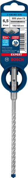 BOSCH EXPERT SDS plus-7X Hammerbohrer, 6,5 x 100 x 165 mm. Für Bohrhämmer