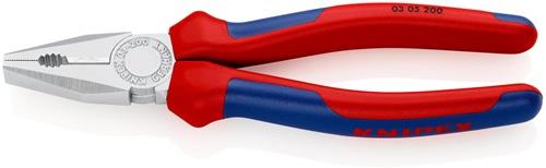 KNIPEX Kombizange L.200mm verchr.Mehrkomp.-Hülle KNIPEX