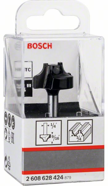 BOSCH Profilfräser E 1/4", R1 6,3 mm, D 25,4 mm, L 14 mm, G 46 mm