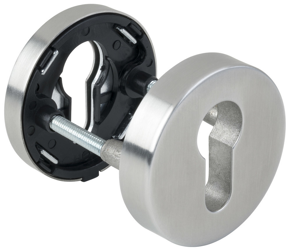 HERMAT Paar Schutz-Schlüsselrosette 2073.S, Edelstahl