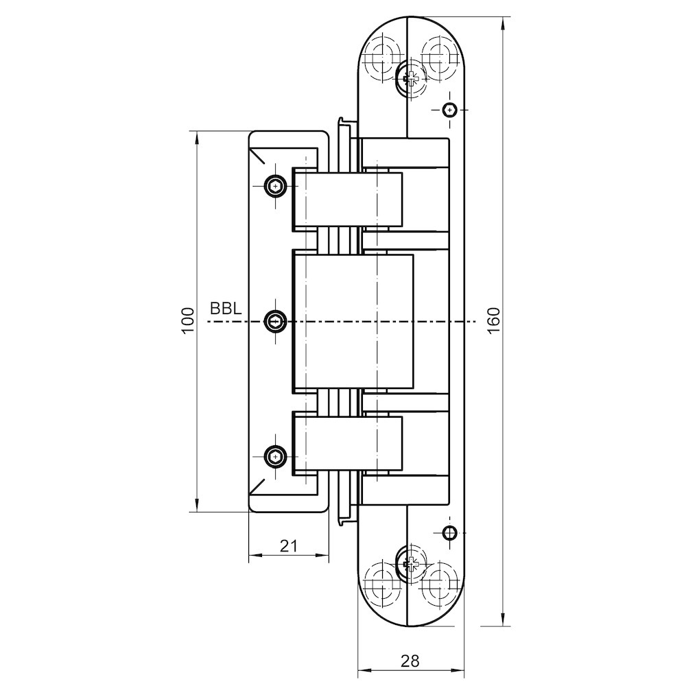 SIMONSWERK Ganzglastürband TECTUS® TEG 310 2D 80