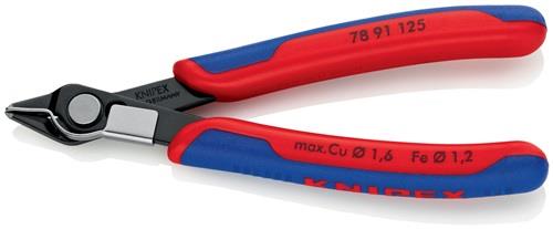 KNIPEX Elektronik-Seitenschneider Super-Knips® L.125mm Form 8 Facette ja,sehr kl.brün.