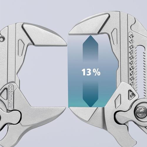 KNIPEX Zangenschlüssel L.300mm Spann-W.68mm verchr.Ku.-Überzug KNIPEX