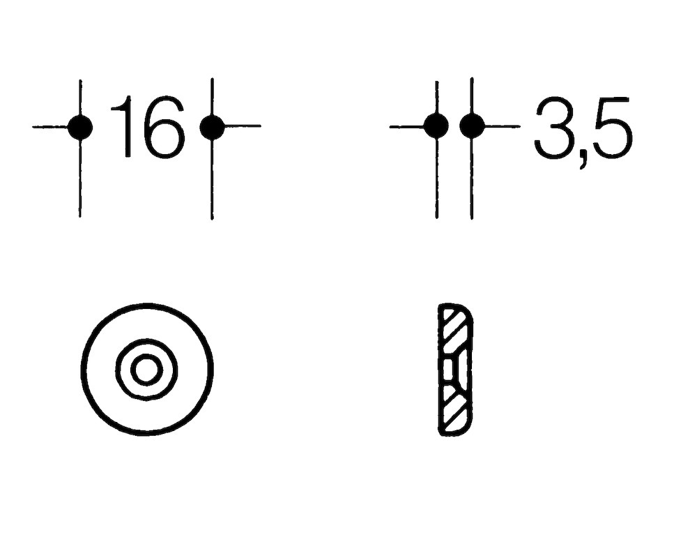 HEWI Gegenscheibe 548.02, Polyamid, 548.02 95