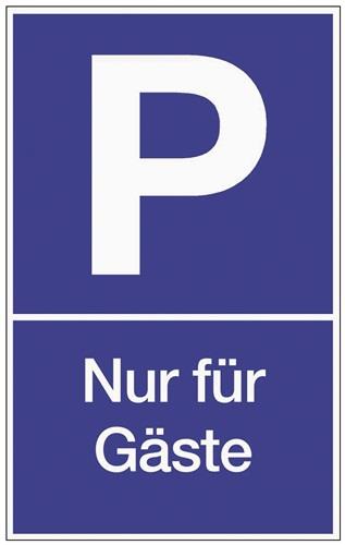 PROMAT Parkplatzbeschilderung Parken f.Gäste L250xB400mm Ku.blau/weiß