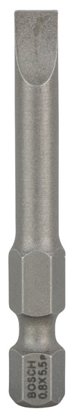 BOSCH Schrauberbit Extra-Hart S 0,8 x 5,5, 49 mm, 3er-Pack