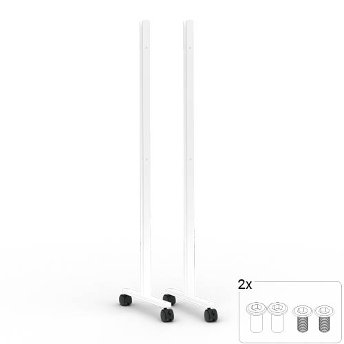 BMB 2x SOLIDO M weiß, Halter für Raumteiler AKUSTIX Muram