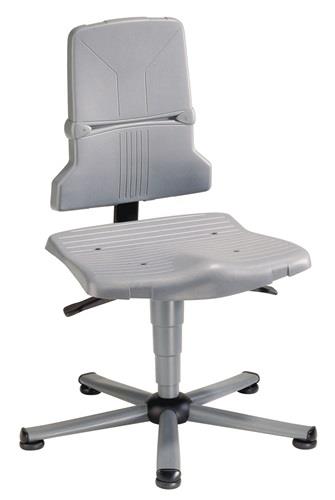 BIMOS Arbeitsdrehstuhl Sintec A BodengleiterPP grau 430-580mm BIMOS BIMOS Arbeitsdrehstuhl Sintec A BodengleiterPP grau 430-580mm BIMOS