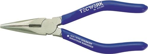 TECWERK Flachrundzange L.160mm flach-rund ger.pol.Ku.-Überzug TECWERK