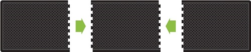 MILTEX Arbeitsplatzbodenbelag Fertigmatte L900xB600xS13mm schwarz Naturkautschuk
