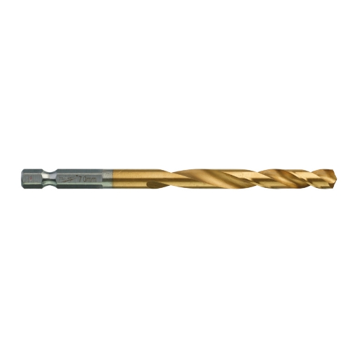 MILWAUKEE 7,0 x 109 mm SHOCKWAVE Metallbohrer HSS-G RED HEX Titan 1/4"