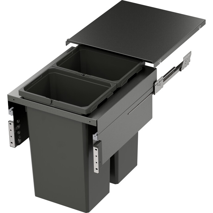 Abfalltrennsystem, ENVI-Space XX Pro, 500er, 2x35 l, lavagrau Vauth Sagel