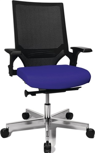 TOPSTAR Bürodrehstuhl m.Punktsynchrontechnik schwarz/blau 420-550mm Trgf.110kg TOPSTAR