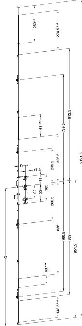 WINKHAUS Mehrfachverriegelung T-F16175 L01/45 92/8 C4 MC,