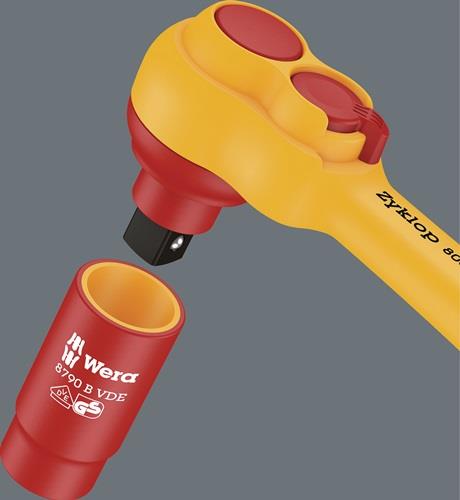 WERA Steckschlüsselsatz 8100 SB VDE 1 Zyklop 17-tlg.3/8 Zoll SW 6-19mm Z.80 6KT WERA WERA Steckschlüsselsatz 8100 SB VDE 1 Zyklop 17-tlg.3/8 Zoll SW 6-19mm Z.80 6KT WERA