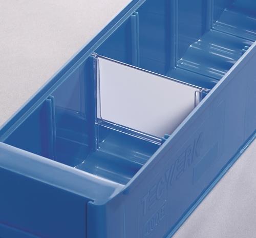 TECWERK Etikett weiß f.Regallagerkasten B.91mm 100St./Btl.TECWERK