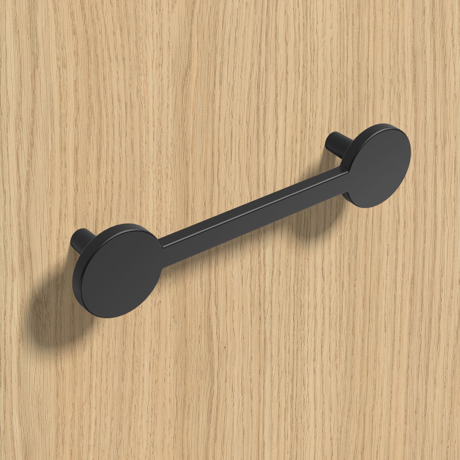 HETTICH Griff Limpio, •–• 128, L 165 mm, B 37 mm, H 30 mm, Schwarz matt, 9266418 HETTICH Griff Limpio, •–• 128, L 165 mm, B 37 mm, H 30 mm, Schwarz matt, 9266418