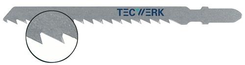 TECWERK Stichsägeblatt Gesamt-L.100mm Zahnt.4mm S.1,27mm HCS 25 St./Karte TECWERK