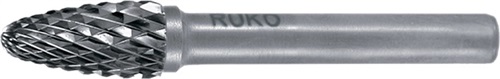 RUKO Frässtift RBF D.8mm Kopf-L.18mm Schaft-D.6mm HM Blank Verz.KVZ 4 RUKO