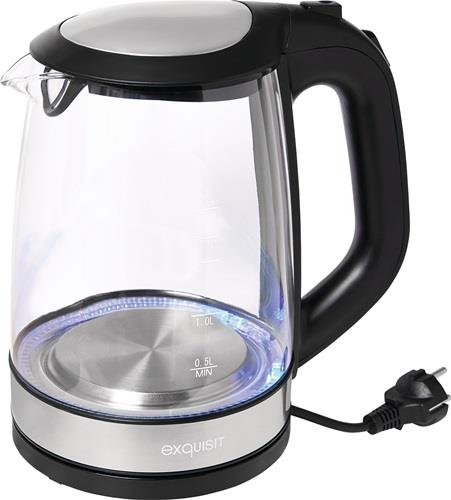 Nordwest Wasserkocher WK 3501 swg 2200 W schwarz ,2l 1,1kg Glas,VA LED blau EXQUISIT Nordwest Wasserkocher WK 3501 swg 2200 W schwarz ,2l 1,1kg Glas,VA LED blau EXQUISIT