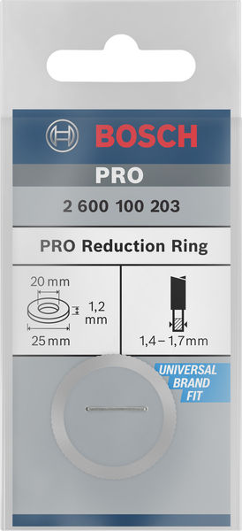 BOSCH Reduzierring für Kreissägeblätter, 25 x 20 x 1,2 mm