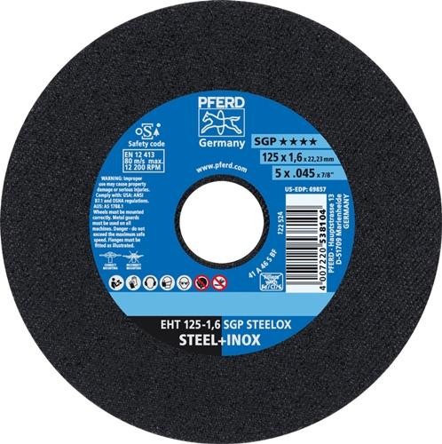 PFERD Trennscheibe SGP STEELOX D125x1,6mm ger.INOX Bohr.22,23mm PFERD