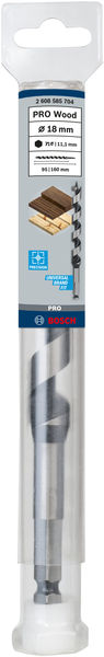 BOSCH Holzschlangenbohrer, Sechskant 18 x 95 x 160 mm, d 11,1 mm