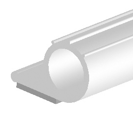 ELLEN Flügelfalz-Türanschlagdichtung Profil 10107T selbstkl. Silikon weiß, Br 9mm x H 6mm