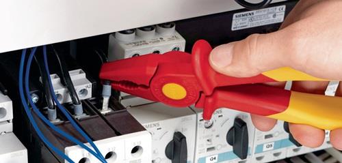KNIPEX Kombizange L.180mm m.Weichkunststoff-Zone KU.glasfaserverst.VDE KNIPEX