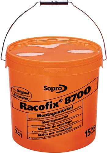 SOPRO Montagemörtel Racofix® 8700 1:3 Raumteile (Wasser/Mörtel) 15kg Eimer SOPRO