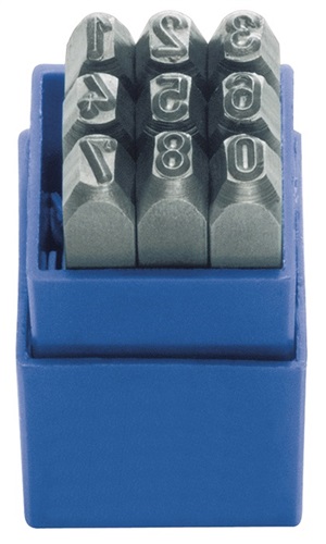 KUKKO Schlagzahlensatz 328 9-tlg.Zahlen 0-9 Schrift-H.8mm in Ku.-Box KUKKO