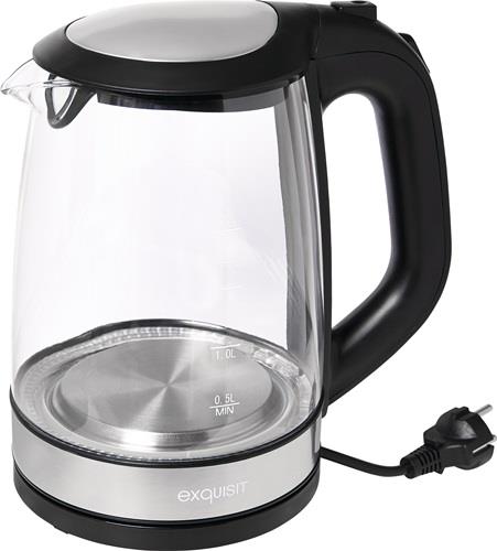 Nordwest Wasserkocher WK 3501 swg 2200 W schwarz ,2l 1,1kg Glas,VA LED blau EXQUISIT Nordwest Wasserkocher WK 3501 swg 2200 W schwarz ,2l 1,1kg Glas,VA LED blau EXQUISIT