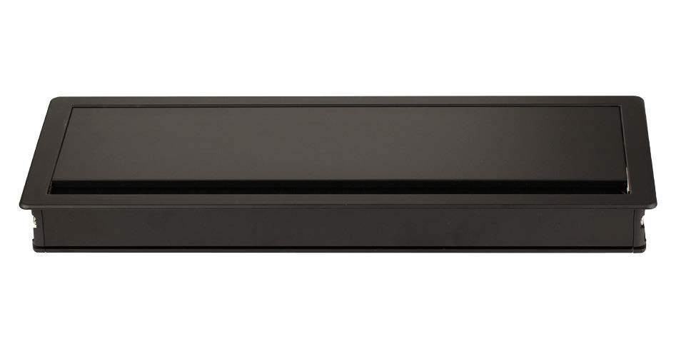 Veyhl Kabeldurchlass Mambo softclose BM: 286x110x24,5 schwarz rechteckig