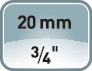 GEDORE Einsteckumschaltknarre 7418-04 3/4 Zoll 14x18mm CV-Stahl GEDORE