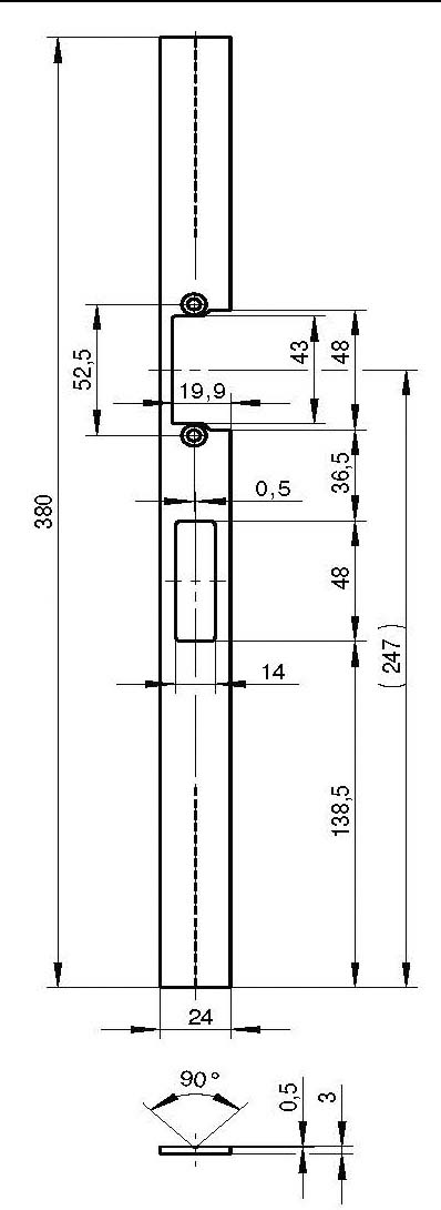 WILKA P733 Anti-Panik-Schließblech für Rohrrahmentüren