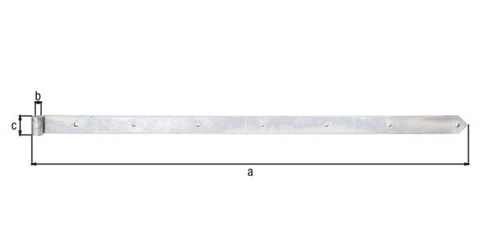 GAH Ladenband L.1400x20x60mm S.8mm STA galv.verz.d.pass.D.20mm rd GAH