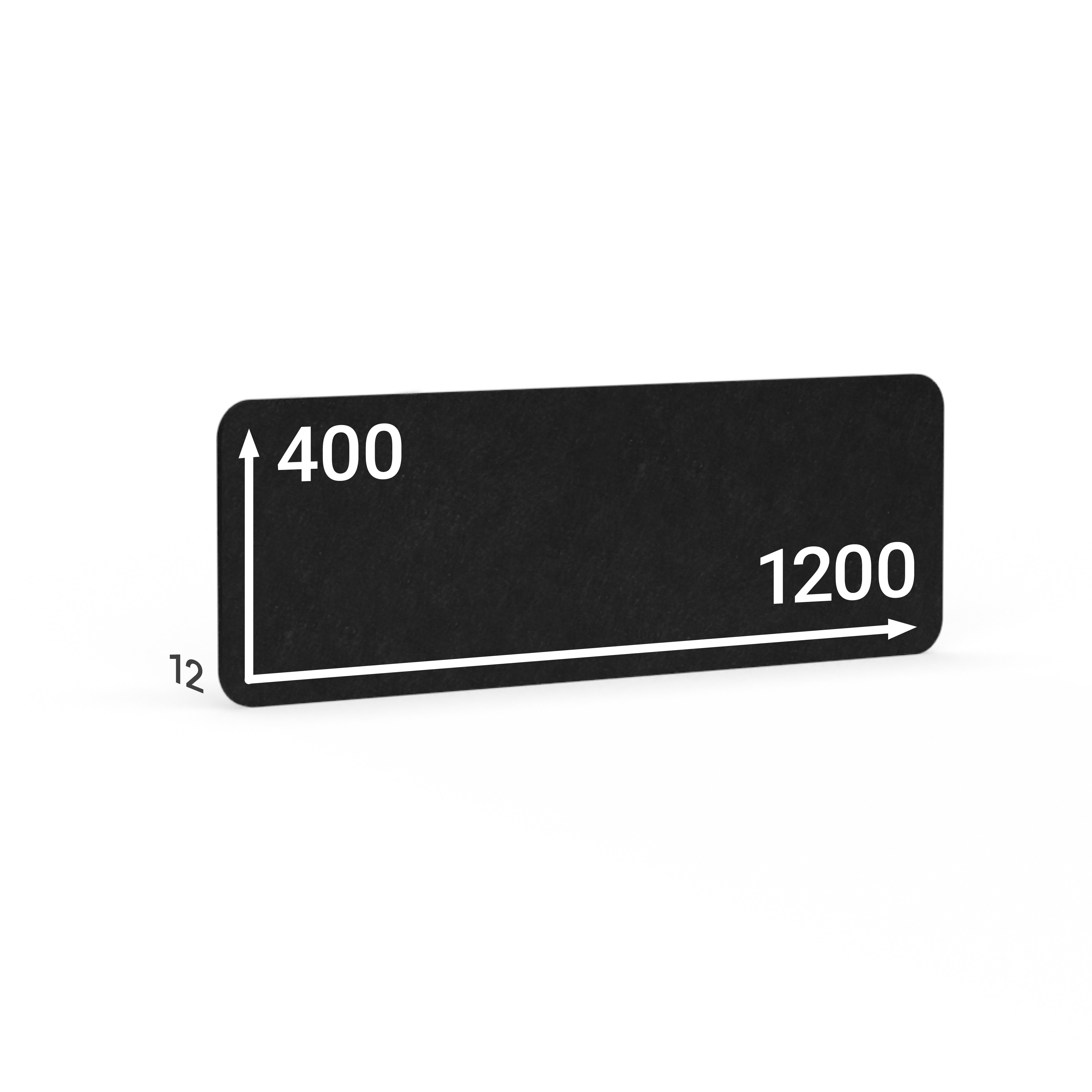 BMB AKUSTIX Vario eco, HxBxS: 400x1200x12 mm, Schwarz, AV09
